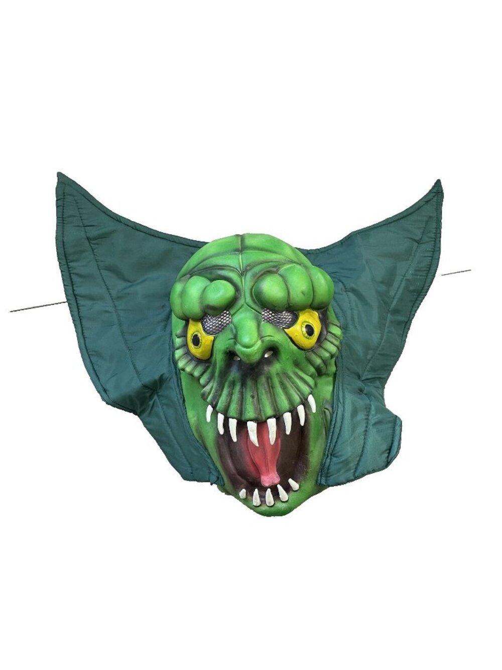 Rubie’s Green Fang Monster Collar Latex Mask Adult Halloween Horror Rare Vintage